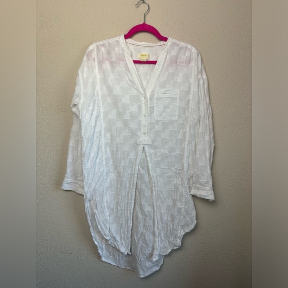 Anthropologie Maeve Roberta Textured Henley Tunic XS - Picture 2 of 10